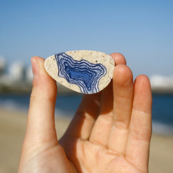 Chasm handmade resin brooch