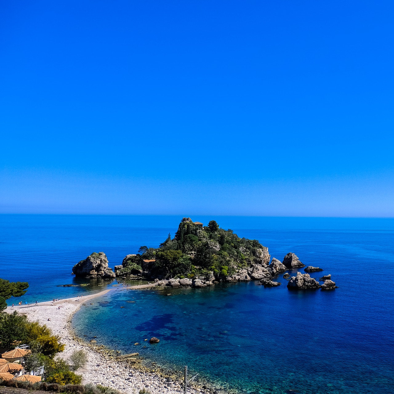 Rocky coastline with peninsula