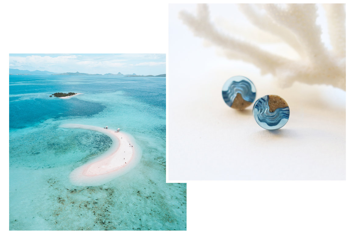 Shoal Stud Earrings and coastline inspiration