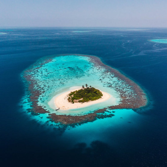 Small island in atoll