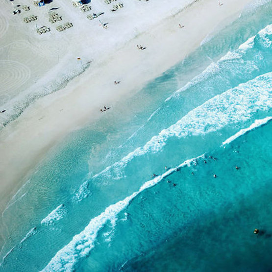 Waves on sandy seashore